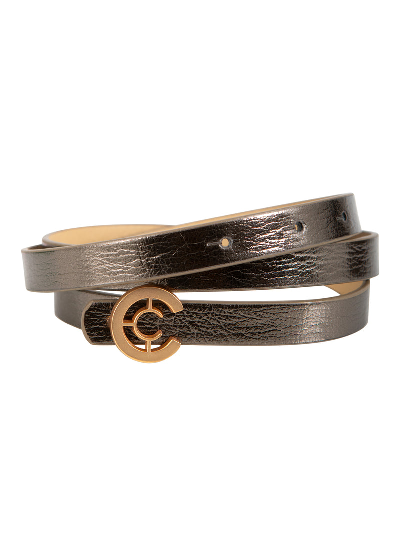 Coster Copenhagen KLEINES LOGO GÜRTEL Accessories Mud metallic - 327