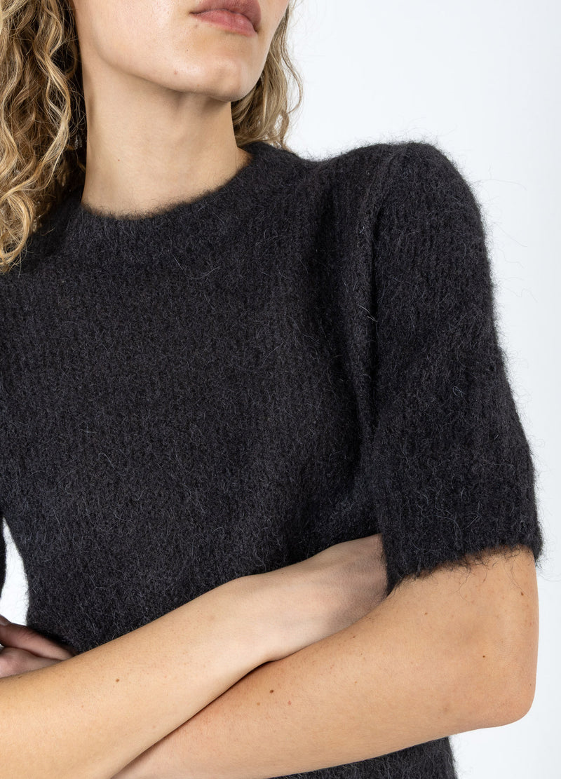 Coster Copenhagen KURZARM-STRICK IN ALPAKA Knitwear Black - 100