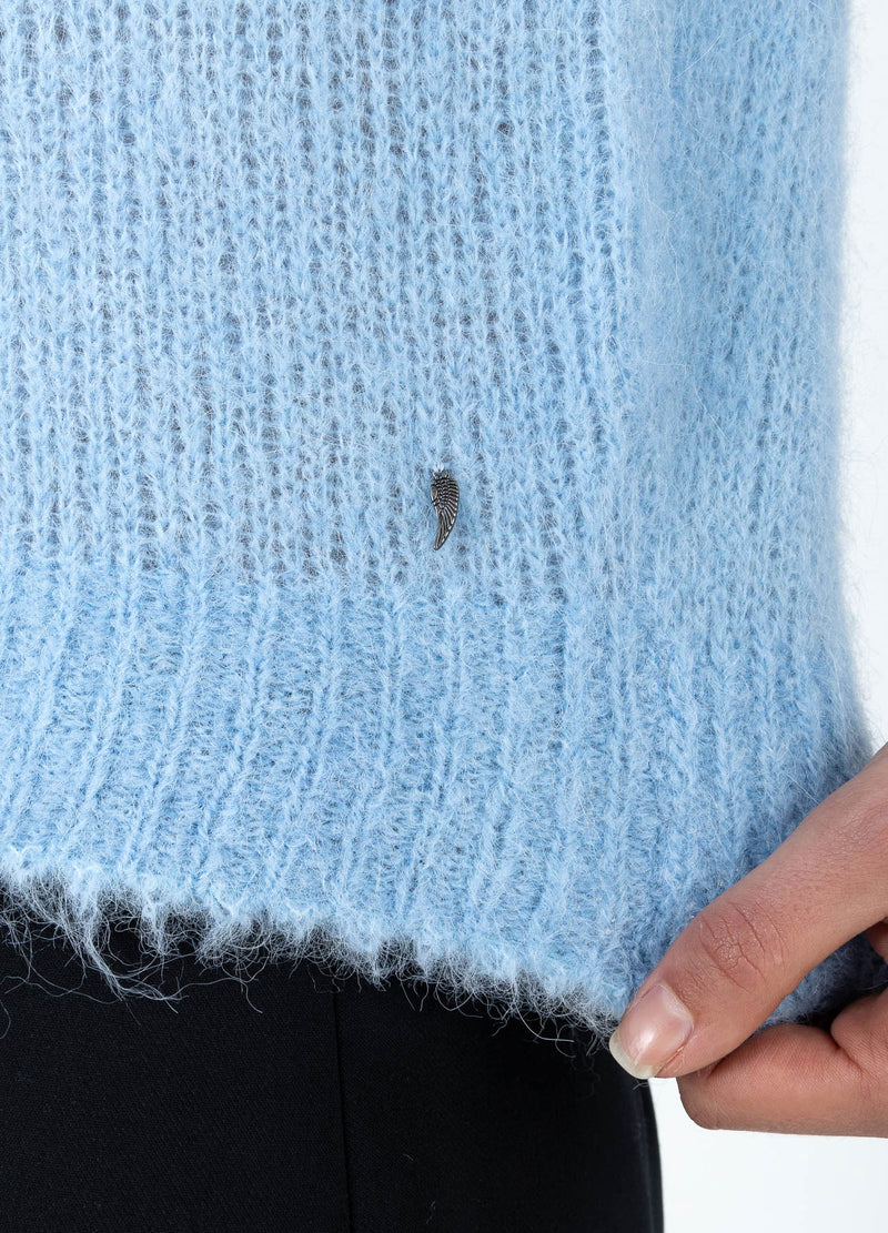 Coster Copenhagen KURZARM-STRICK IN ALPAKA Knitwear Pastel blue - 538