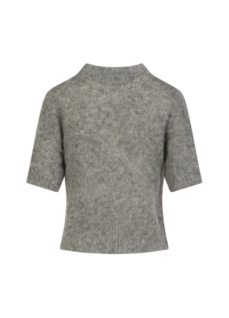 Coster Copenhagen KURZÄRMELIGER STRICKPULLI AUS ALPAKA Knitwear Light grey melange - 129