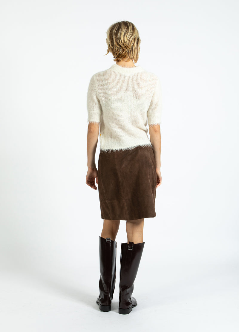 Coster Copenhagen KURZÄRMELIGER STRICKPULLI AUS ALPAKA Knitwear Off White - 202