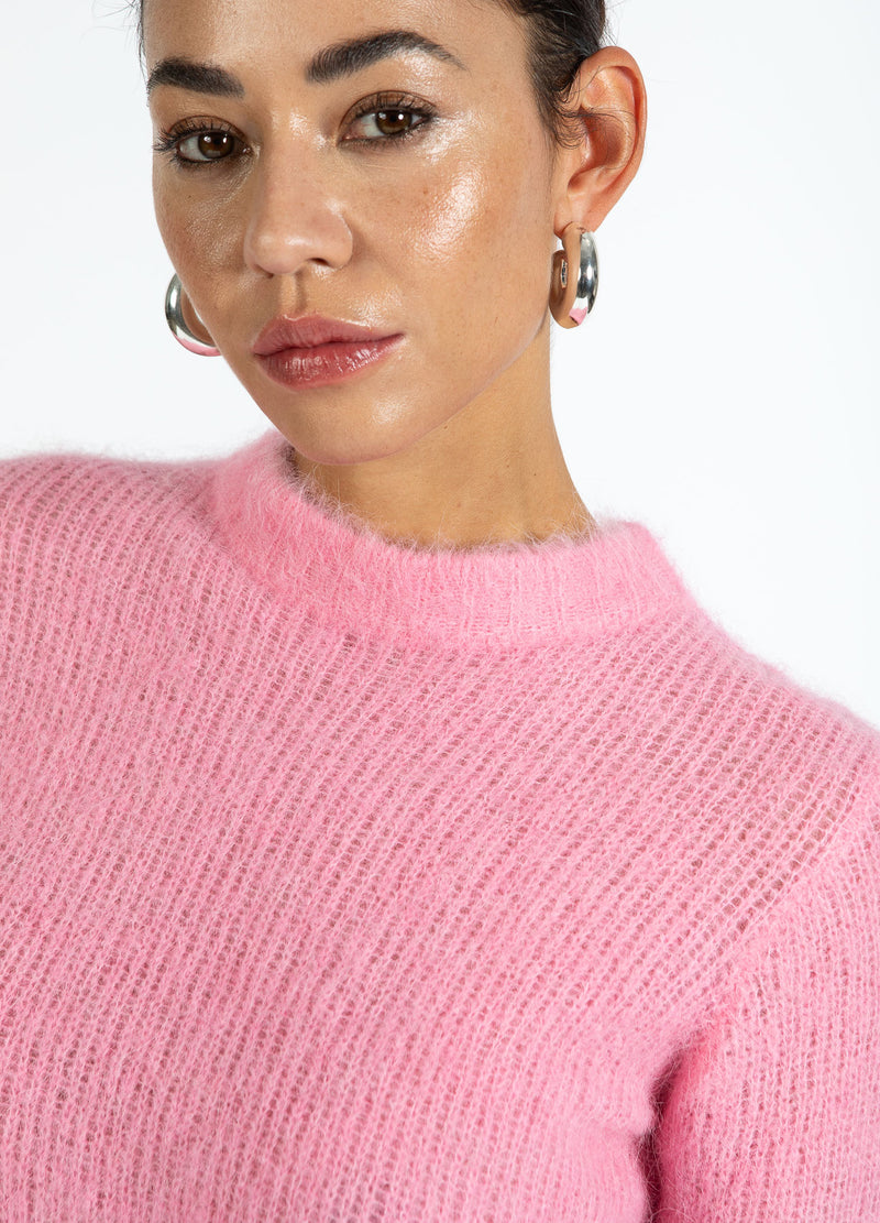 Coster Copenhagen KURZÄRMELIGER STRICKPULLI AUS ALPAKA Knitwear Tropical pink - 689