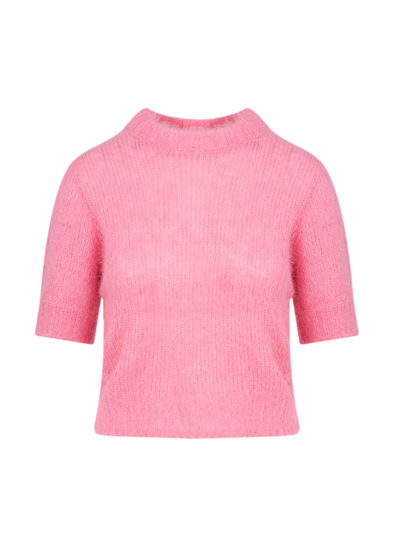 Coster Copenhagen KURZÄRMELIGER STRICKPULLI AUS ALPAKA Knitwear Tropical pink - 689