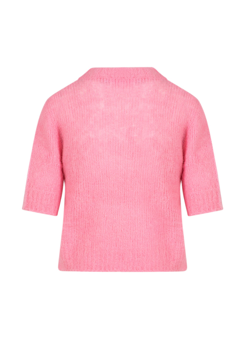 Coster Copenhagen KURZÄRMELIGER STRICKPULLI AUS ALPAKA Knitwear Tropical pink - 689