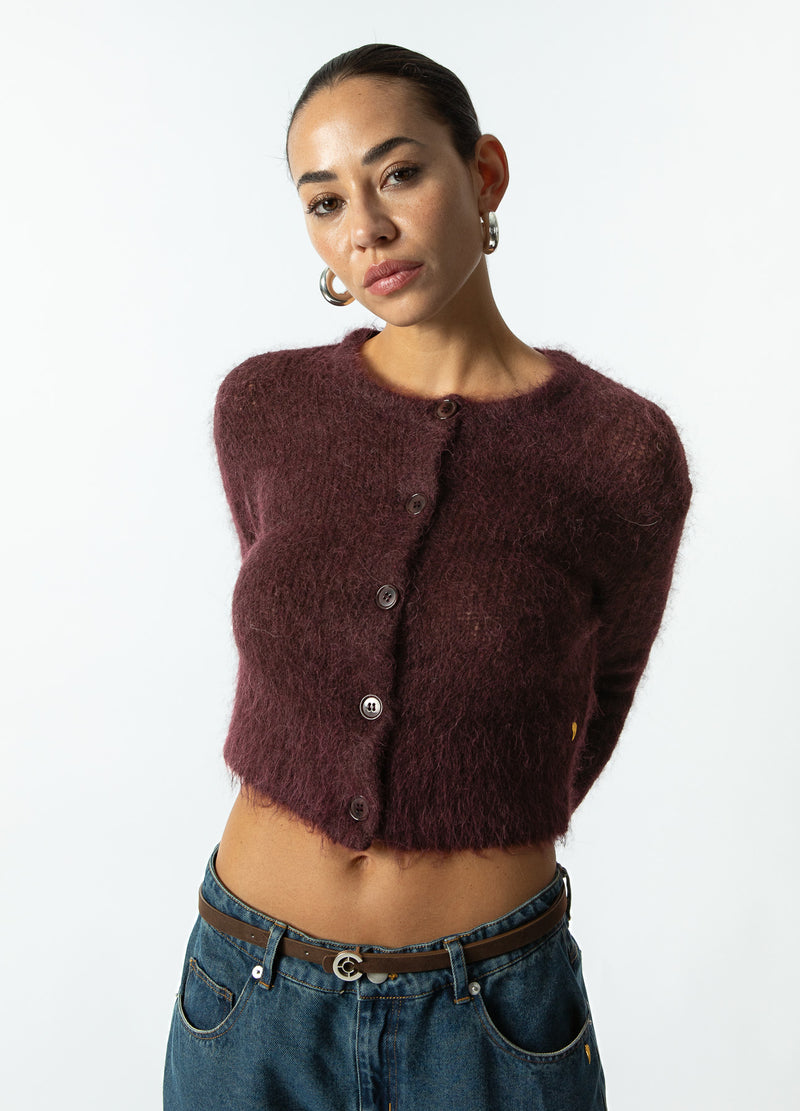 Coster Copenhagen KURZE STRICKJACKE AUS ALPAKA Knitwear Bordeaux - 653