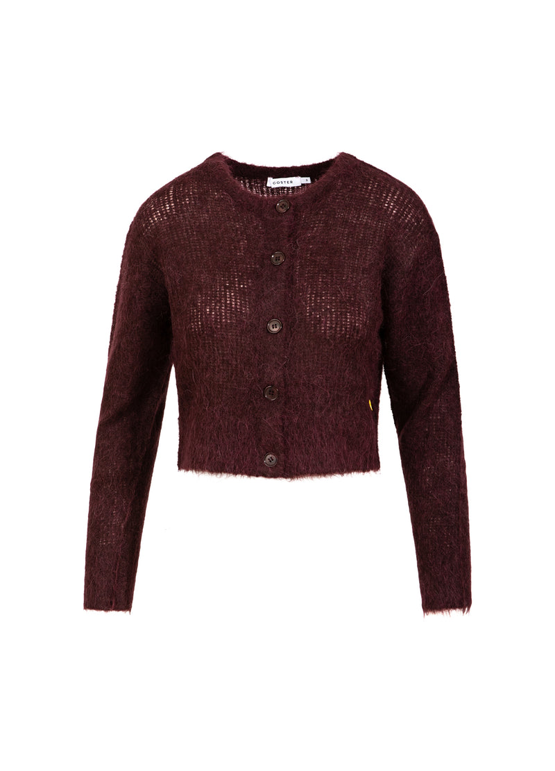 Coster Copenhagen KURZE STRICKJACKE AUS ALPAKA Knitwear Bordeaux - 653