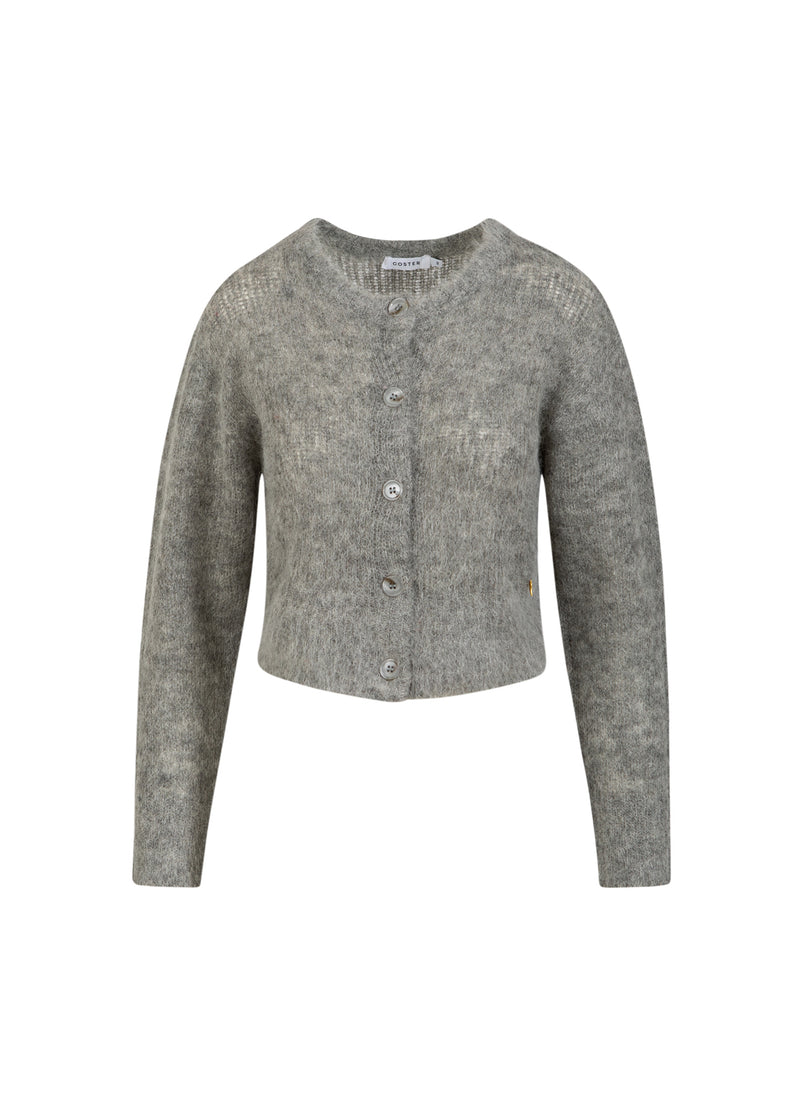 Coster Copenhagen KURZE STRICKJACKE AUS ALPAKA Knitwear Light grey melange - 129