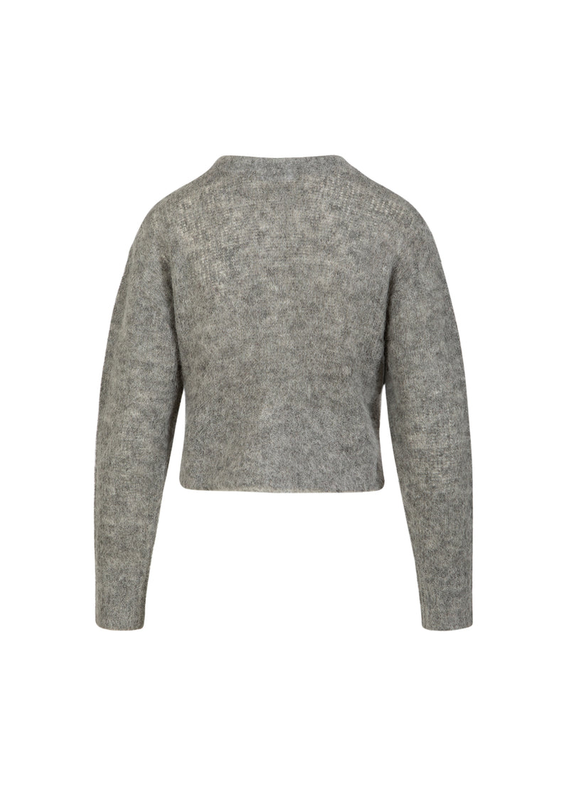 Coster Copenhagen KURZE STRICKJACKE AUS ALPAKA Knitwear Light grey melange - 129