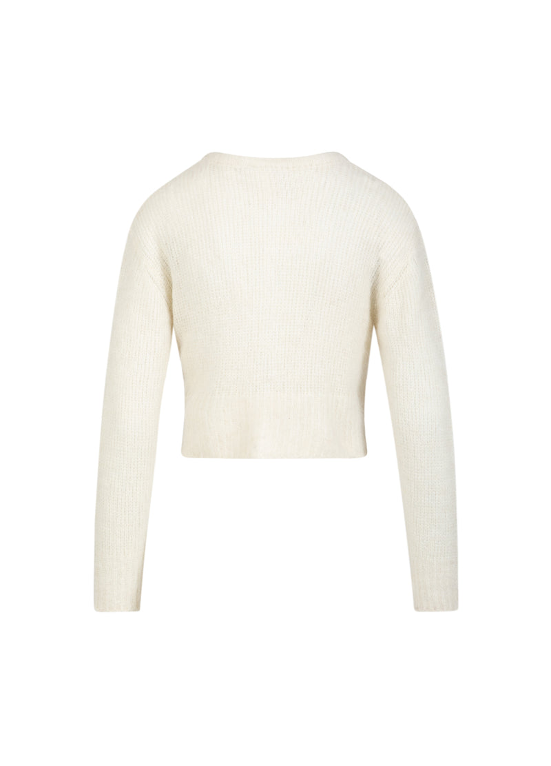 Coster Copenhagen KURZE STRICKJACKE AUS ALPAKA Knitwear Off White - 202