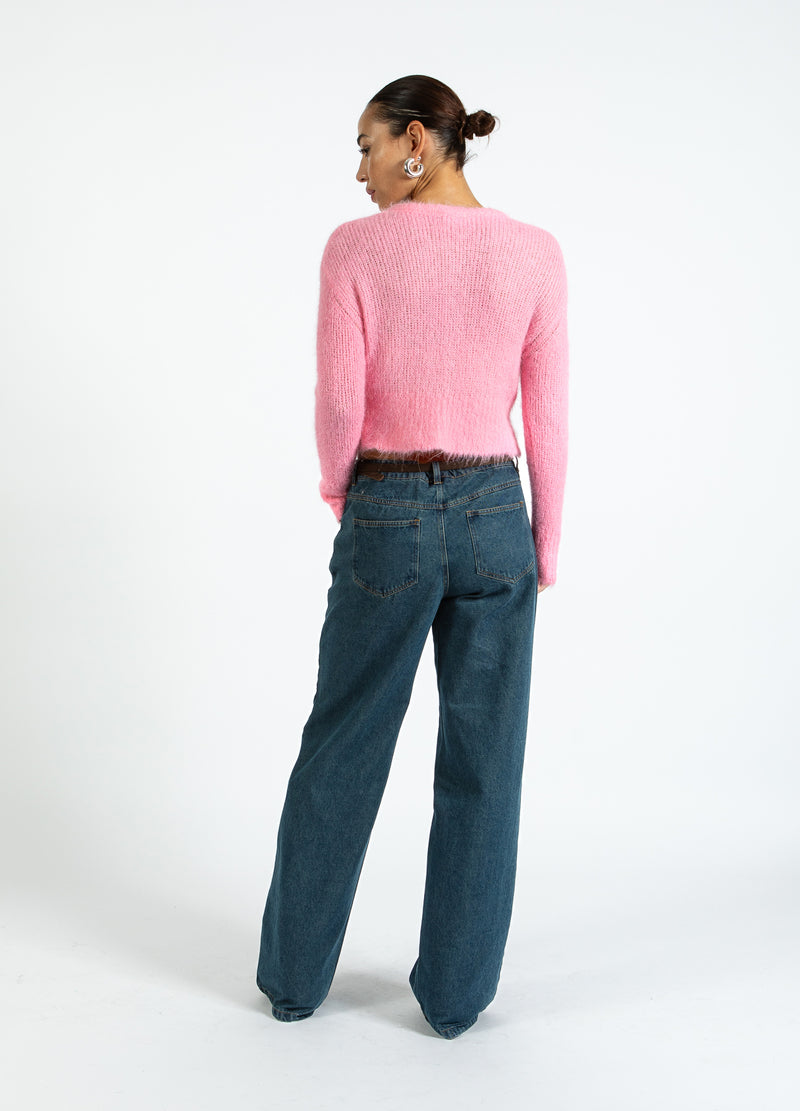Coster Copenhagen KURZE STRICKJACKE AUS ALPAKA Knitwear Tropical pink - 689