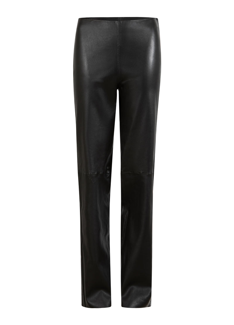 Coster Copenhagen LANGE LEDERLEGGINGS - MYNTE PASSFORM Pants