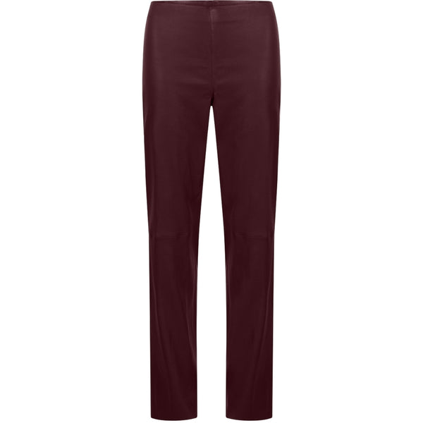 Coster Copenhagen LANGE LEDERLEGGINGS MIT AUSGESTELLTEM BEIN - MYNTE FIT Pants Bordeaux - 653