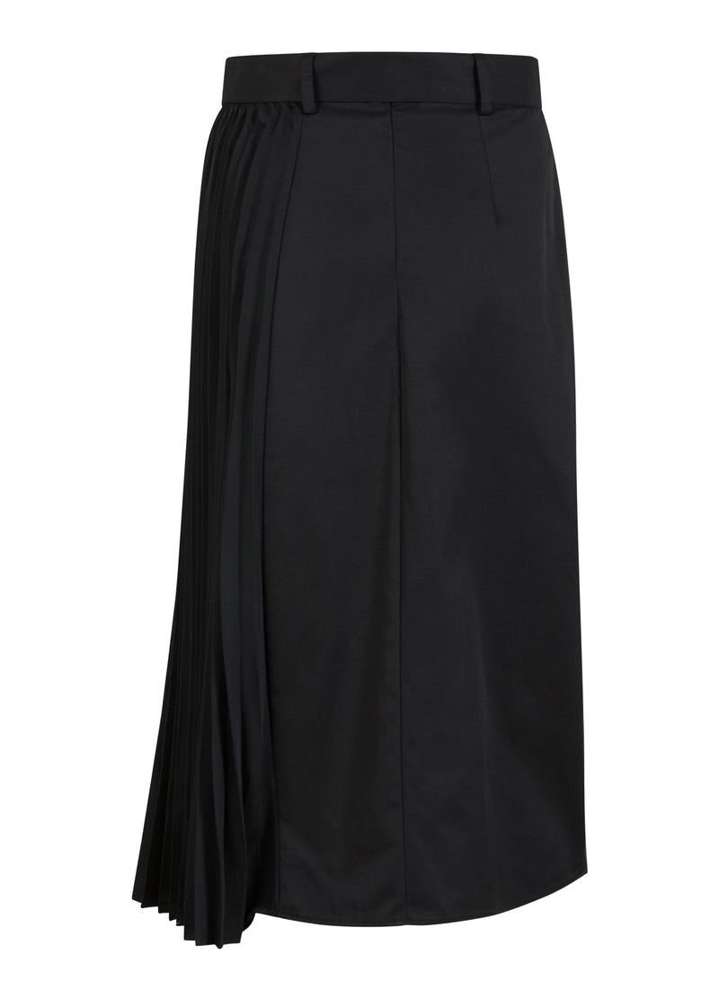 Coster Copenhagen LANGE ROCK MIT GÜRTEL UND PLISSÉ Skirt Black - 100