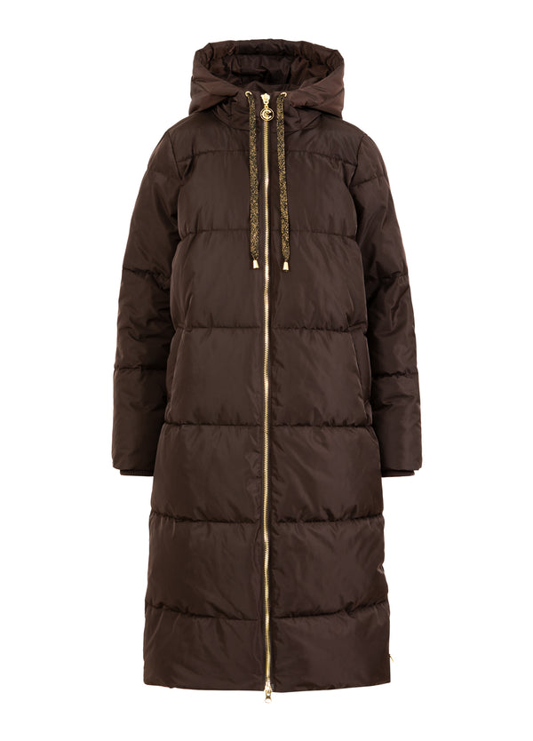 Coster Copenhagen LANGE STEPPJACKE Outerwear Dark Brown - 335