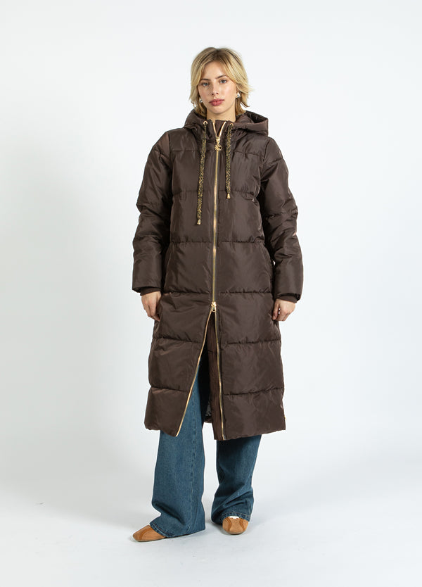 Coster Copenhagen LANGE STEPPJACKE Outerwear Dark Brown - 335
