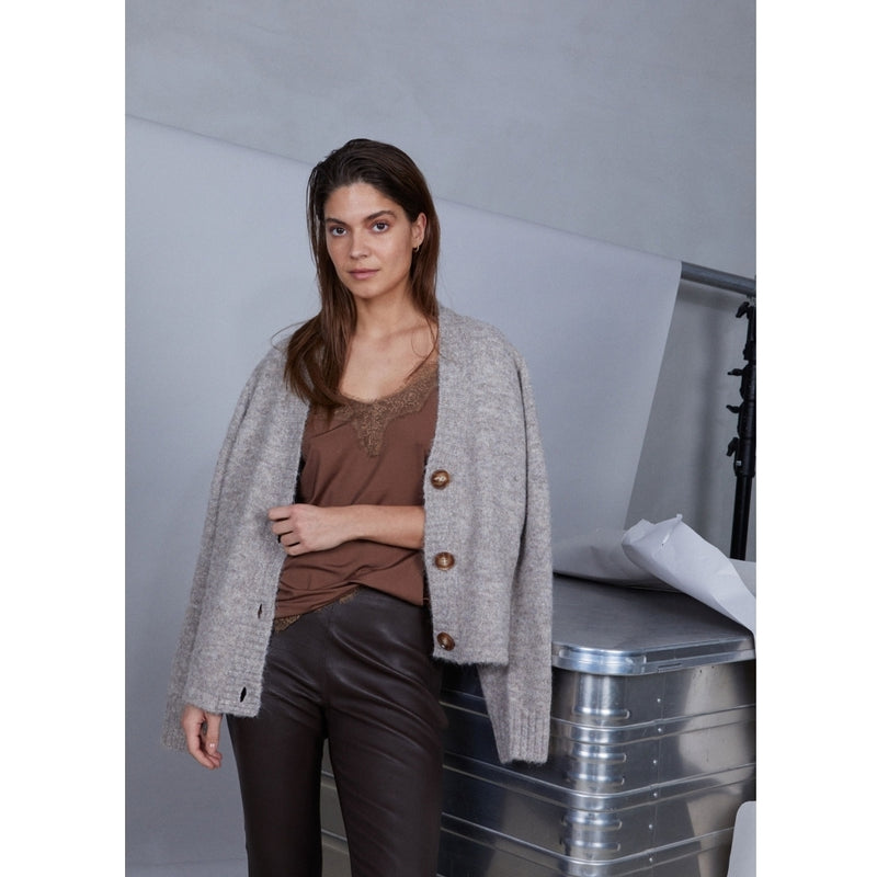 Coster Copenhagen LEATHER LEGGINGS IN KNÖCHELLÄNGE Pants Night Brown - 303