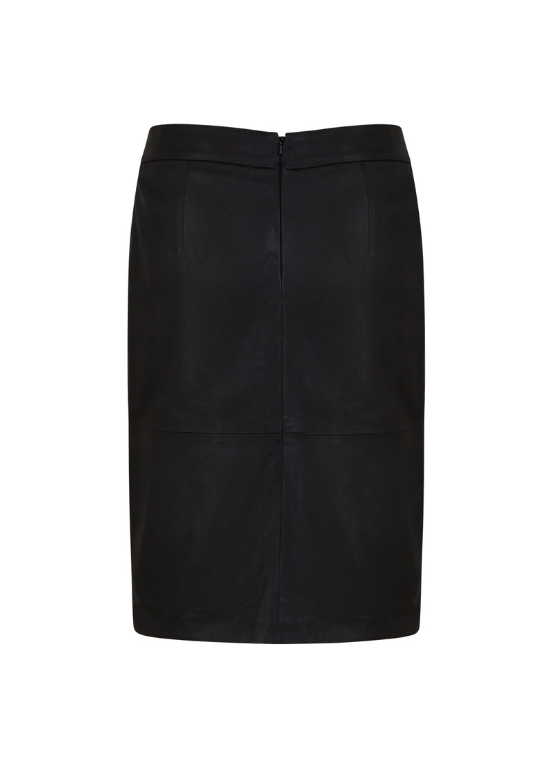 Coster Copenhagen LEDER-BLEISTIFTROCK Skirt Black - 100