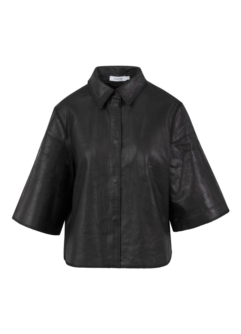 Coster Copenhagen LEDERHEMD Shirt/Blouse Black - 100