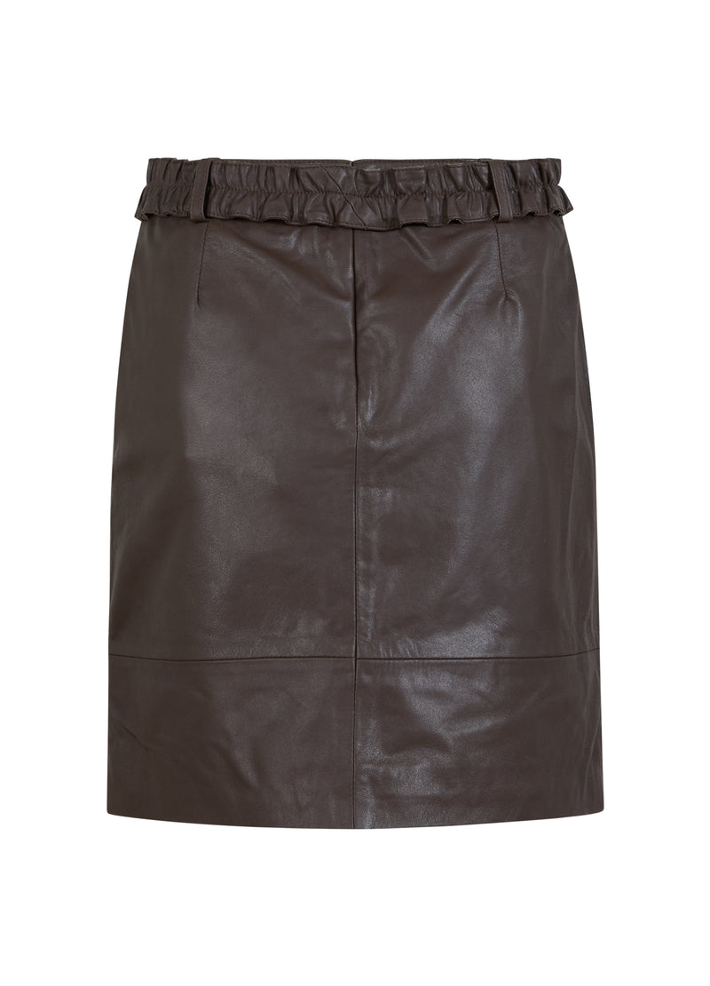 Coster Copenhagen LEDERROCK Skirt Dark Brown - 335