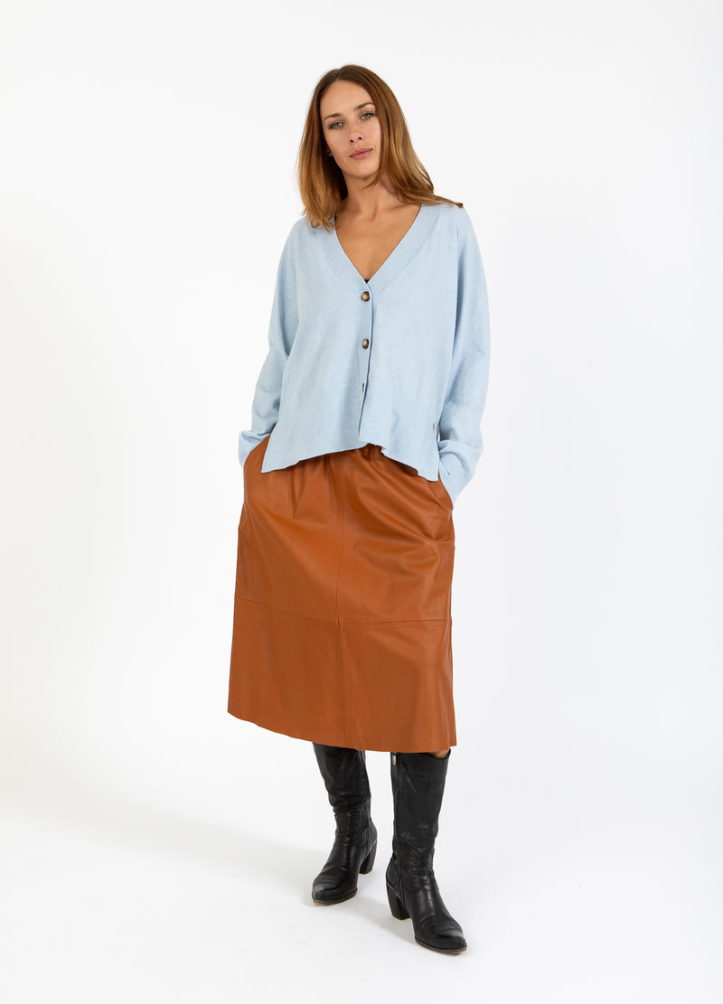 Coster Copenhagen LEDERROCK Skirt Cognac brown - 397