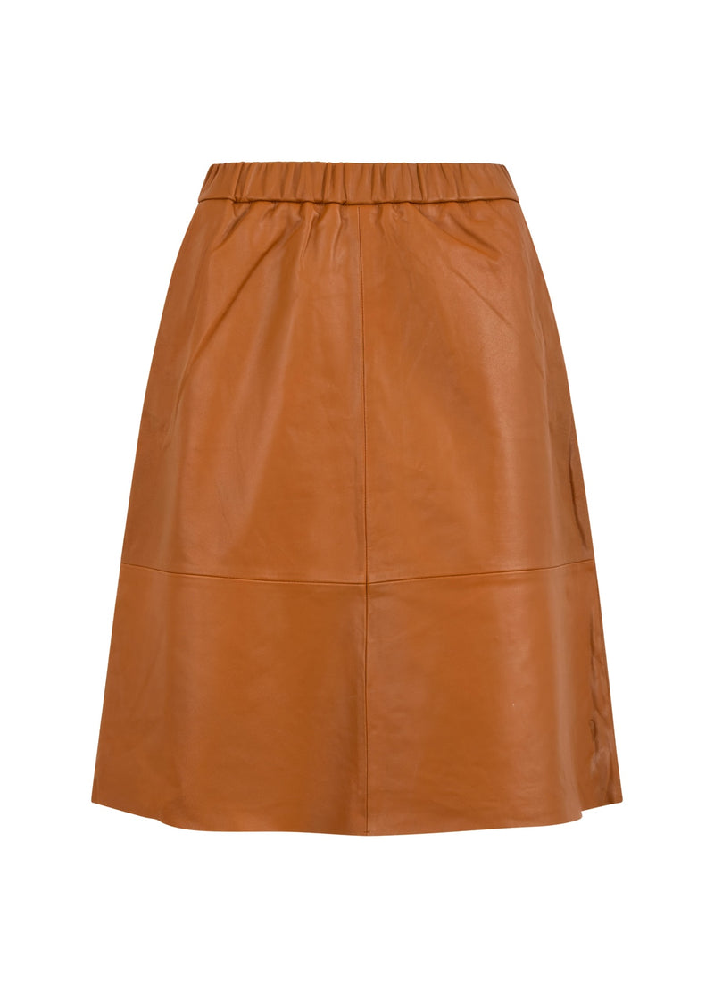 Coster Copenhagen LEDERROCK Skirt Cognac brown - 397