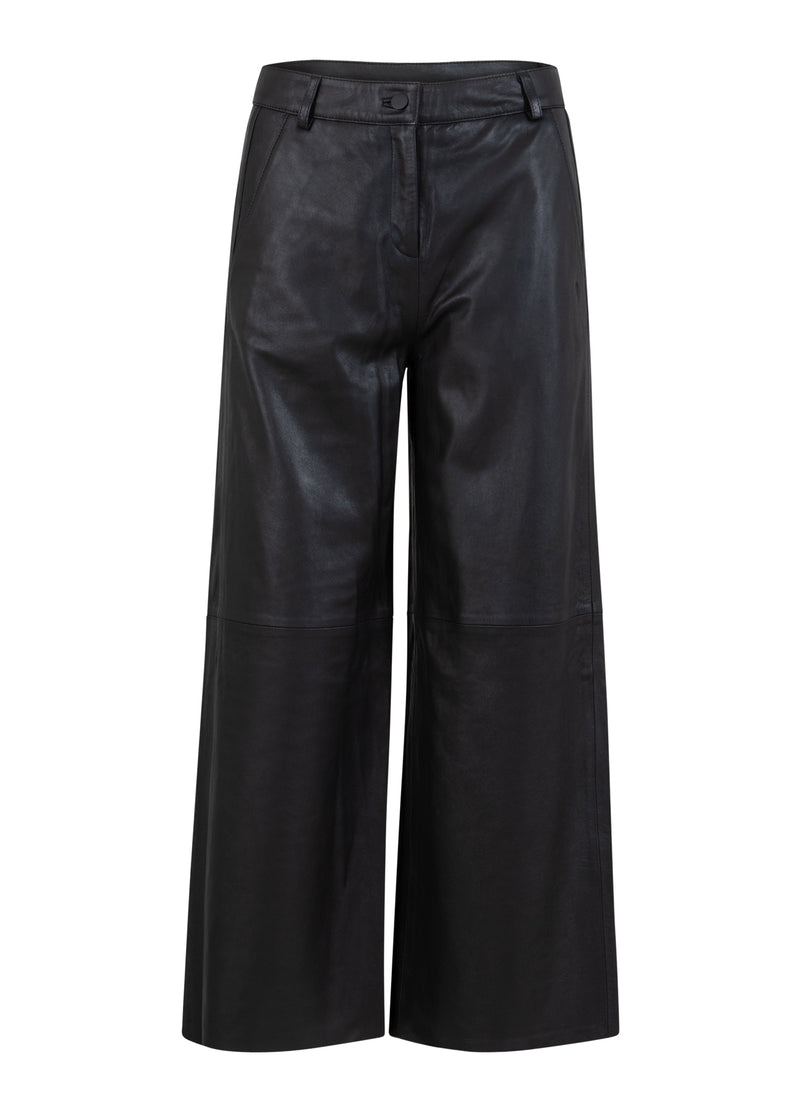 Coster Copenhagen LEDERRUCKHOSEN - PETRA-PASSFORM Pants Black - 100