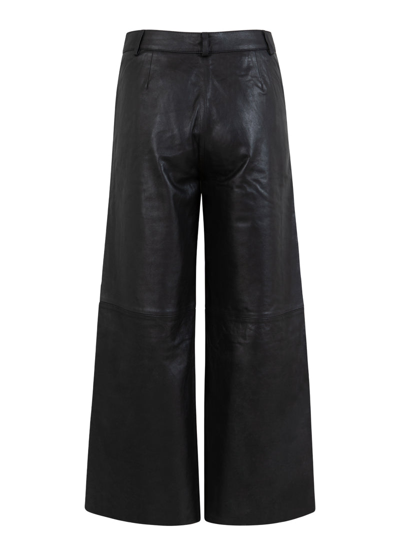 Coster Copenhagen LEDERRUCKHOSEN - PETRA-PASSFORM Pants Black - 100