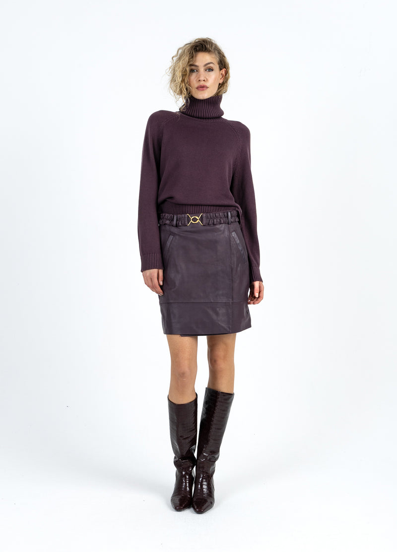 Coster Copenhagen LEDERRock Skirt Bordeaux - 653