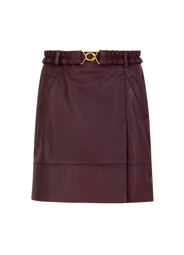 Coster Copenhagen LEDERRock Skirt Bordeaux - 653