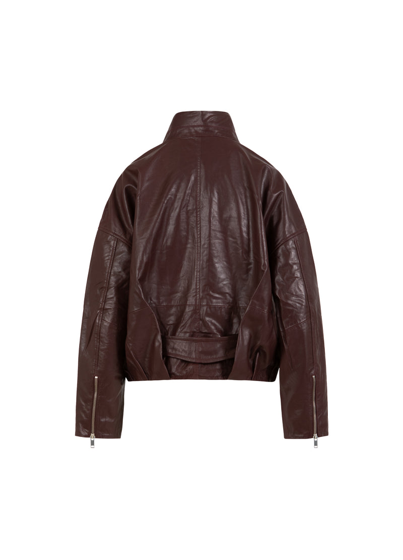 Coster Copenhagen LEDER BOMBERJACKE Outerwear Bordeaux - 653