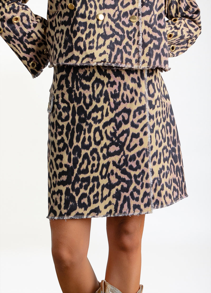 Coster Copenhagen LEO-ROCK Skirt Big leo print - 987