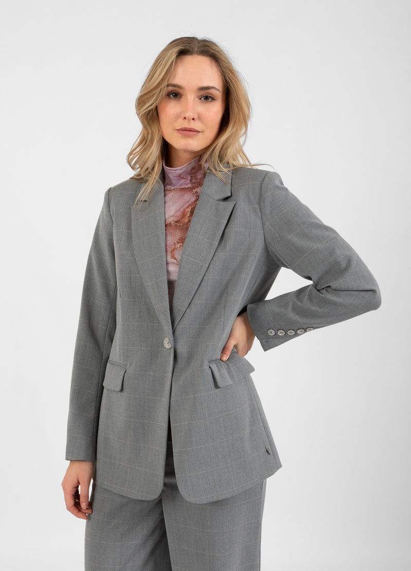 Coster Copenhagen LOCKERER BLAZER Blazer Light grey check - 160