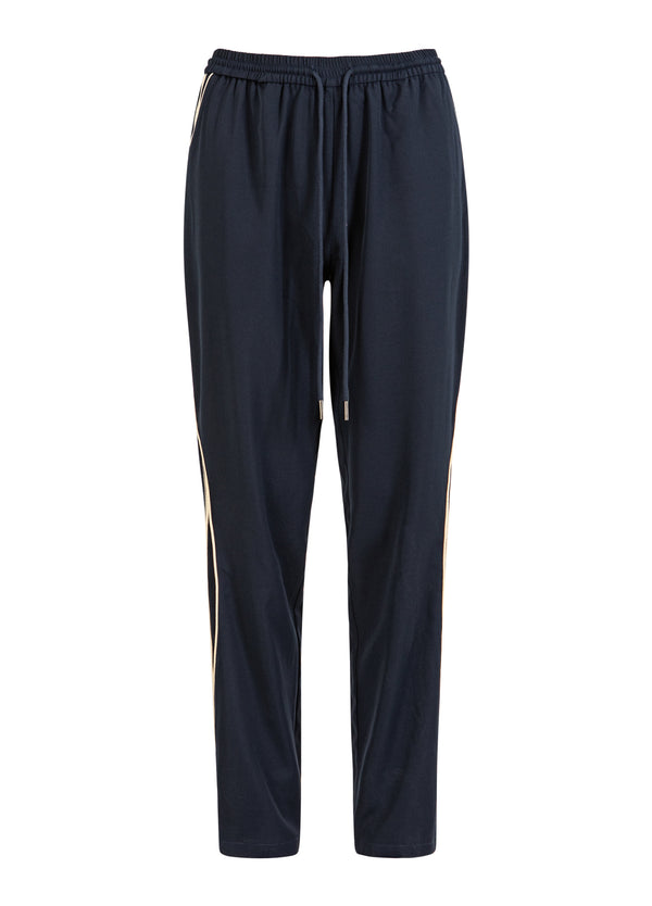 Coster Copenhagen LOCKERE SPORTLICHE HOSE - SILLE PASSFORM Pants Navy/off white - 566