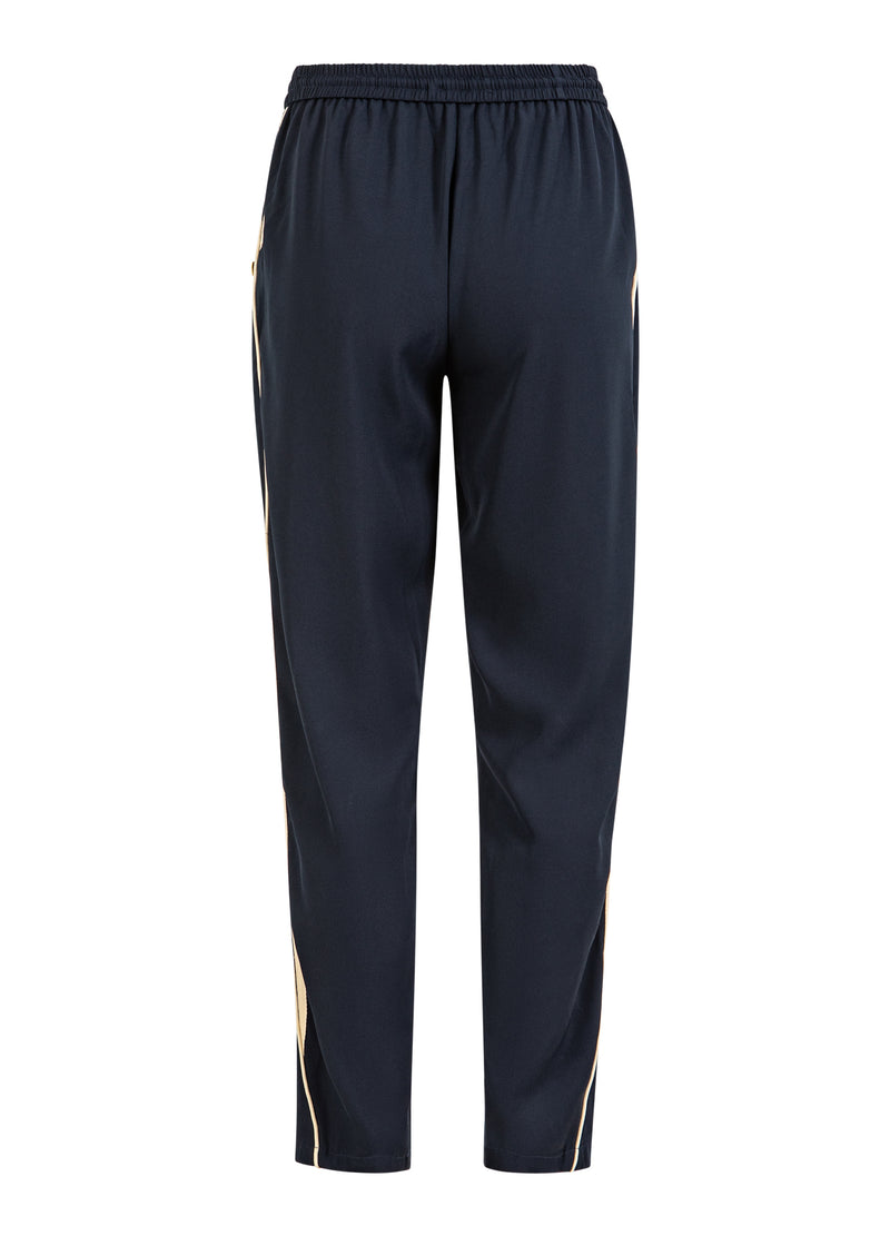 Coster Copenhagen LOCKERE SPORTLICHE HOSE - SILLE PASSFORM Pants Navy/off white - 566