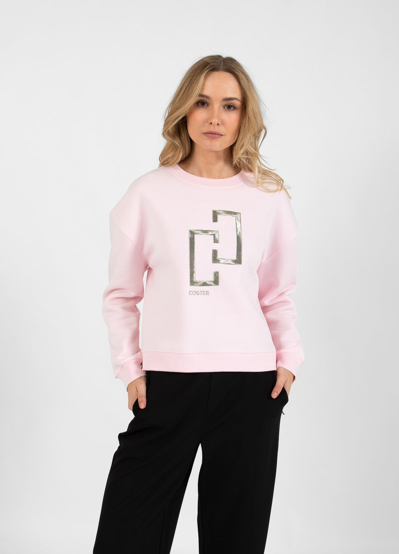 Coster Copenhagen LOGO SWEATSHIRT Shirt/Blouse Powder rose - 686