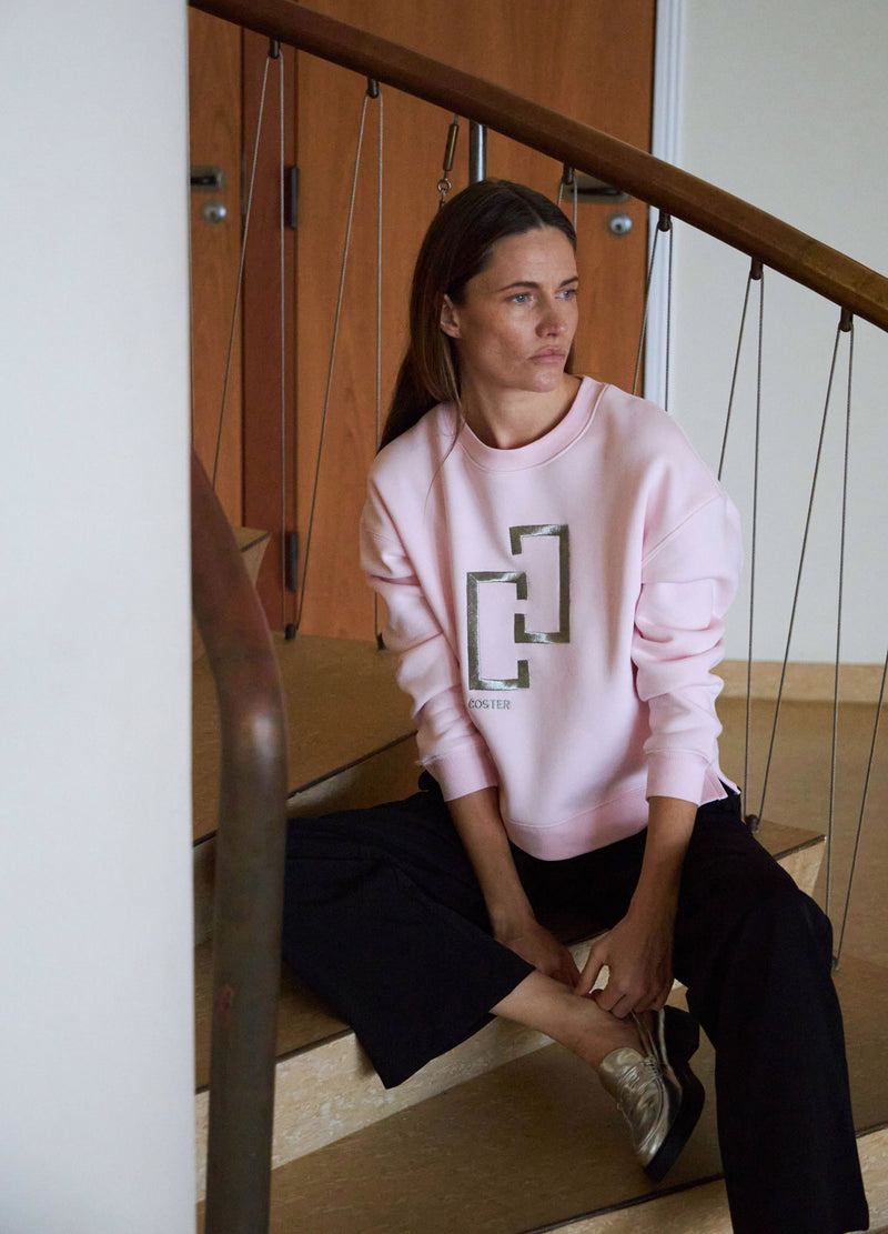 Coster Copenhagen LOGO SWEATSHIRT Shirt/Blouse Powder rose - 686