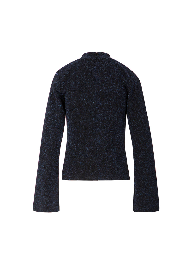 Coster Copenhagen LUREX-BLUSE MIT WEITEN MANSCHETTEN Shirt/Blouse Eclipse blue - 555