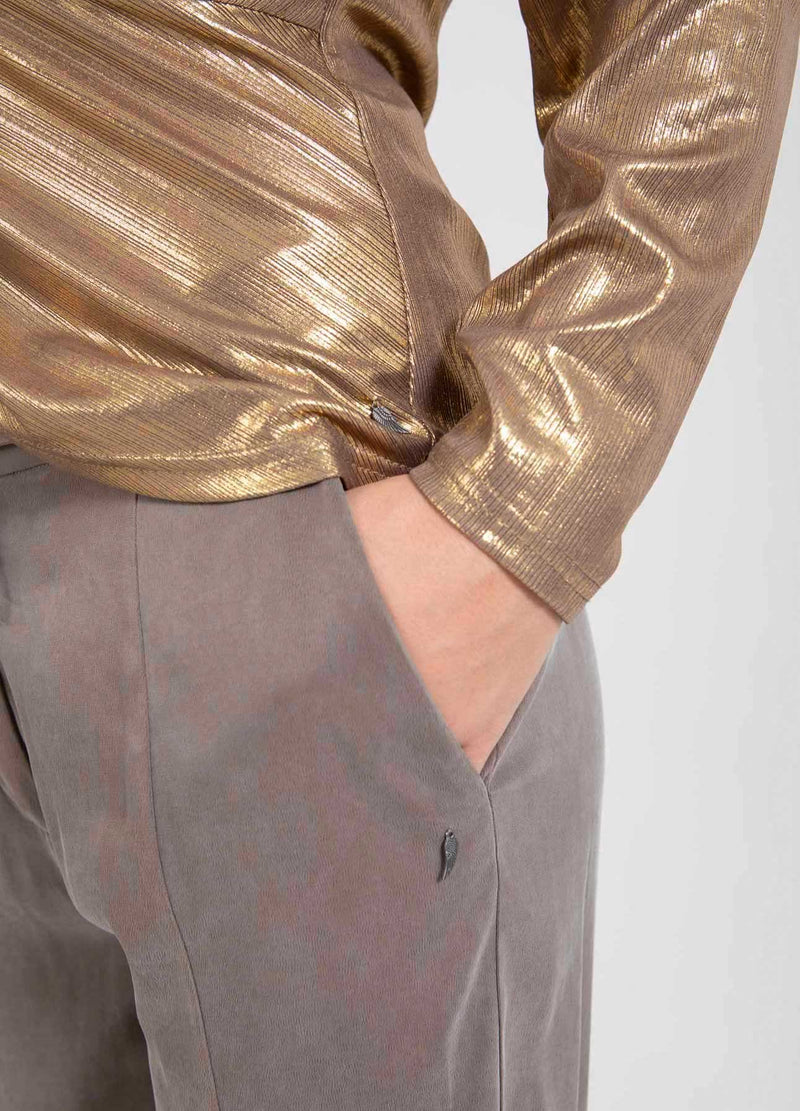 Coster Copenhagen METALLISCHES OBERTEIL Shirt/Blouse Metallic gold - 786