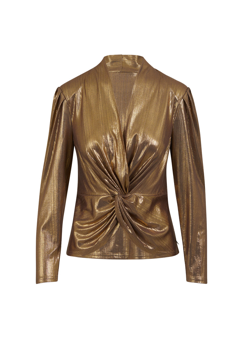 Coster Copenhagen METALLISCHES OBERTEIL Shirt/Blouse Metallic gold - 786