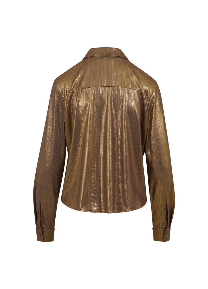 Coster Copenhagen METALLISCHES SHIRT Shirt/Blouse Metallic gold - 786
