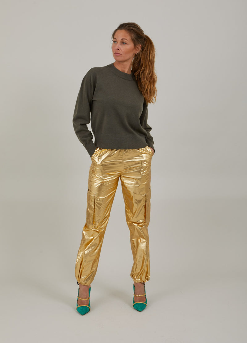 Coster Copenhagen  METALLISCHE CARGOHOSE - SILLE PASSFORM Pants Metallic gold - 786