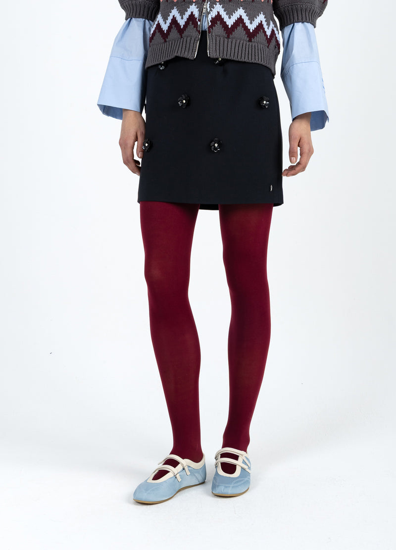 Coster Copenhagen MINIROCK MIT BLUMEN Skirt Black - 100