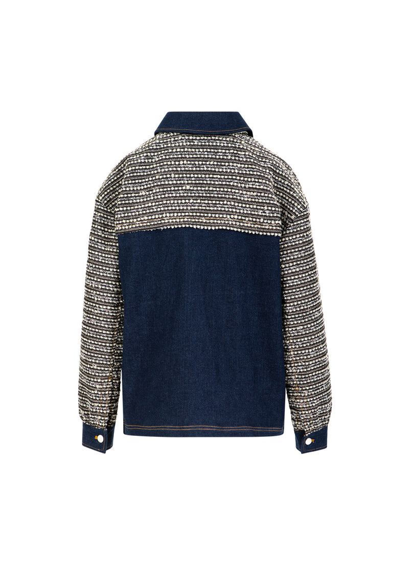 Coster Copenhagen MIX JACQUARD JACKE Outerwear Denim/ jaquard mix - 577
