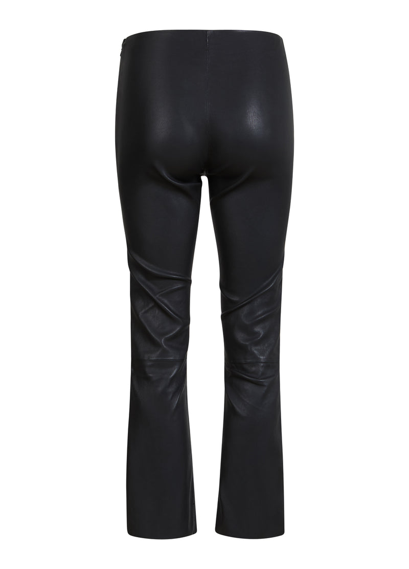 LEATHER LEGGINGS IN KNÖCHELLÄNGE - Night Brown