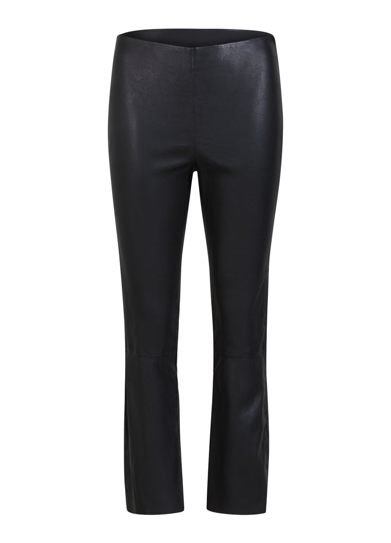 LEATHER LEGGINGS IN KNÖCHELLÄNGE - Night Brown