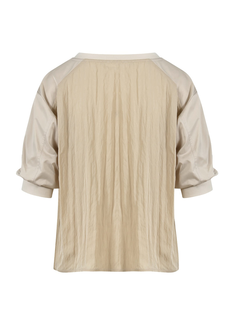 Coster Copenhagen NYLON-TOP MIT BOMBERÄRMELN Shirt/Blouse Desert sand - 329