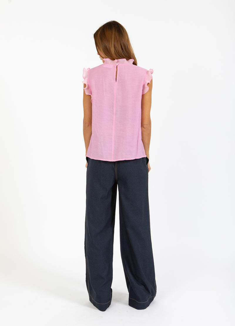 Coster Copenhagen OBERTEIL MIT RÜSCHEN Shirt/Blouse Magenta - 861