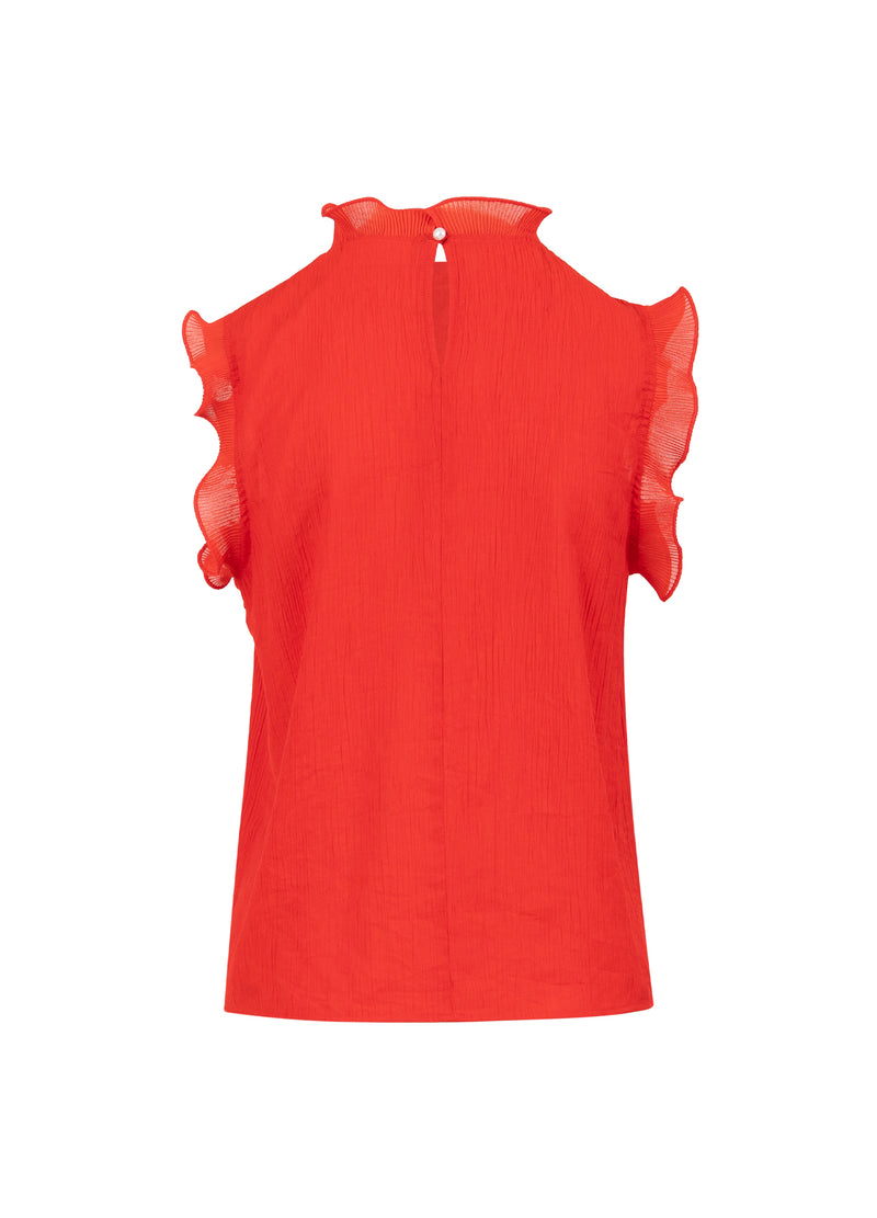 Coster Copenhagen OBERTEIL MIT RÜSCHEN Shirt/Blouse Scarlet red - 618