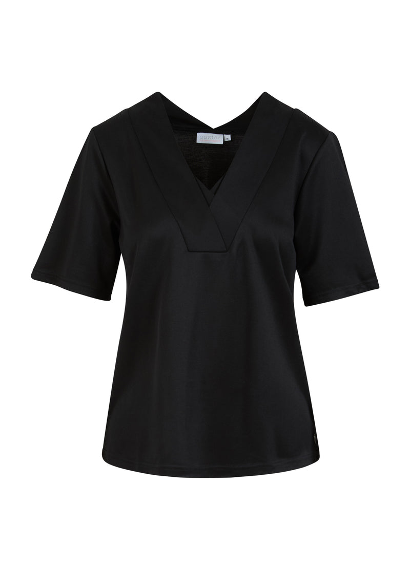 Coster Copenhagen OBERTEIL MIT V-AUSSCHNITT Shirt/Blouse Black - 100