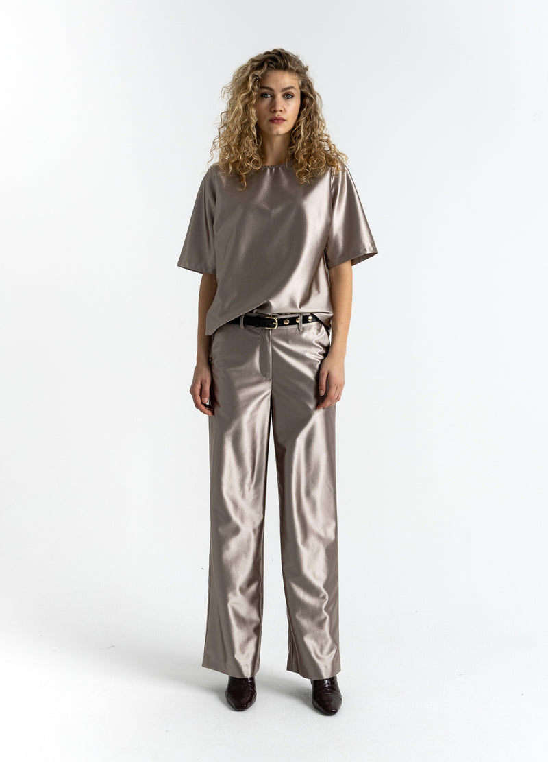 Coster Copenhagen OVERSIZED GLITZER T-SHIRT Shirt/Blouse Champagne - 299